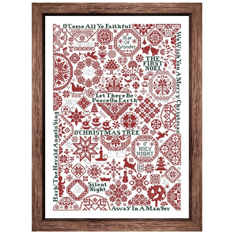 Snedækket jul krydssting kits simpelt mønster aida stof 18ct 14ct 11ct tæller hvidt lærred bomuldstråd broderi