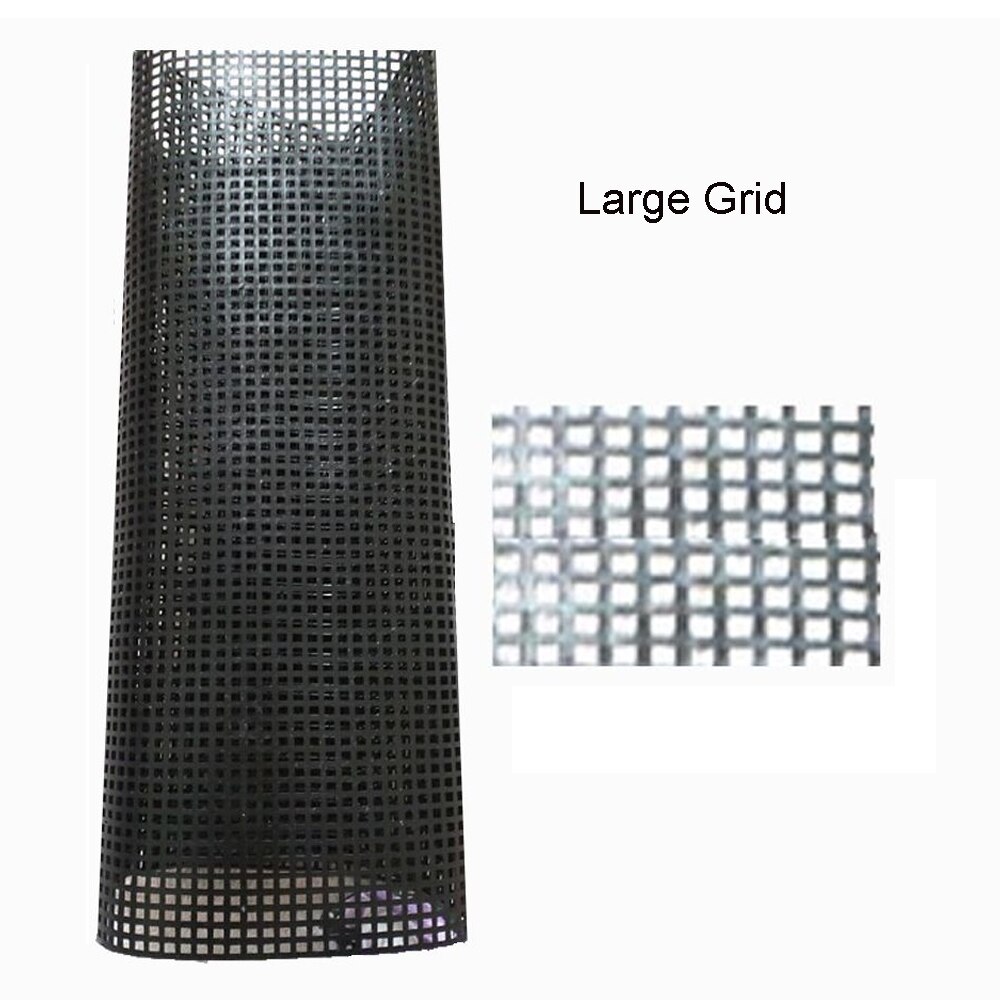 Tissu en maille plastique pour sac, tapis, bricolage, couture artisanale, crochet de loquet, accessoires de grille, fournitures artisanales: Black-Large Grid