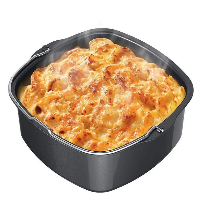 5 Pcs 6" Square Air Fryer Cake Bucket Baking Pan Accessories Home Kitchen Bar Supplies Practical Cookware Set