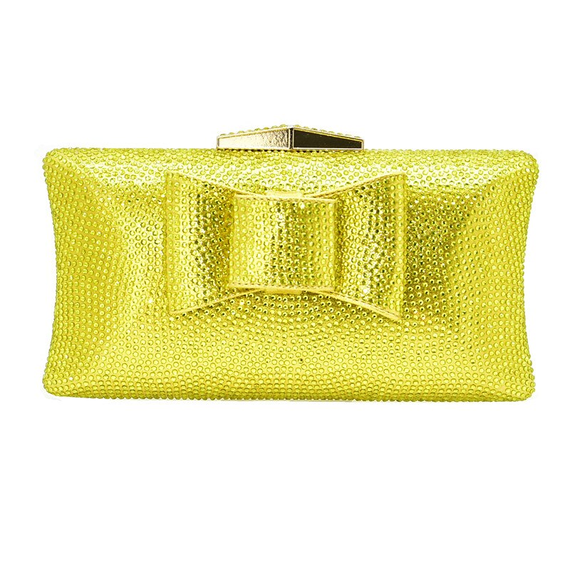 Producto, bolso de para mujer, bolso de hombro nupcial para mujer, Diamante de cristal para bodas, bolsos de noche, bolso de hombro de lujo para mujer a la: Amarillo