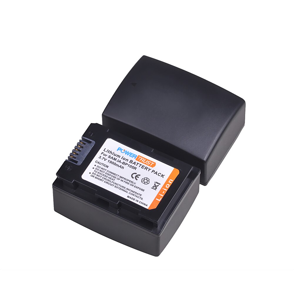 2X Batteries + Chargeur pour Samsung IA-BP105R - Compatible avec Samsung HMX-F80 F90 F800 F900 ,HMX-H203 H220 H300 H303,SMX-F40