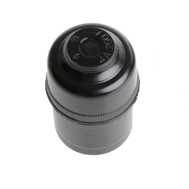 5pcs Black E27 Light Bulb Lamp Holder Base Pendant Screw Cap Socket 250V 4A WXTC