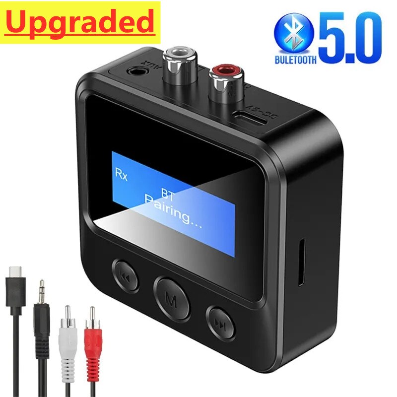 Transmissor e receptor Bluetooth 5.0, Adaptador sem fio EDR, Dongle USB, AUX de 3,5mm, RCA para TV, PC, fones de ouvido, estéreo doméstico, carro, áudio HIFI