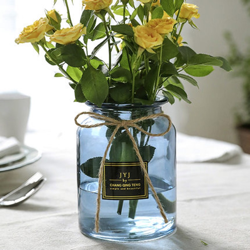 Vazen Glas Transparant Nordic Woondecoratie Nordic Eenvoudige Brede Vazen Droge Bloem Vaas Woonkamer Decoratie Bruiloft Decor