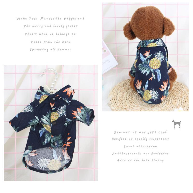 Huisdier Hawaiian Style Shirt Schattige Hond Blouse Puppy Kleding Ademende Zomer Huisdier Jas