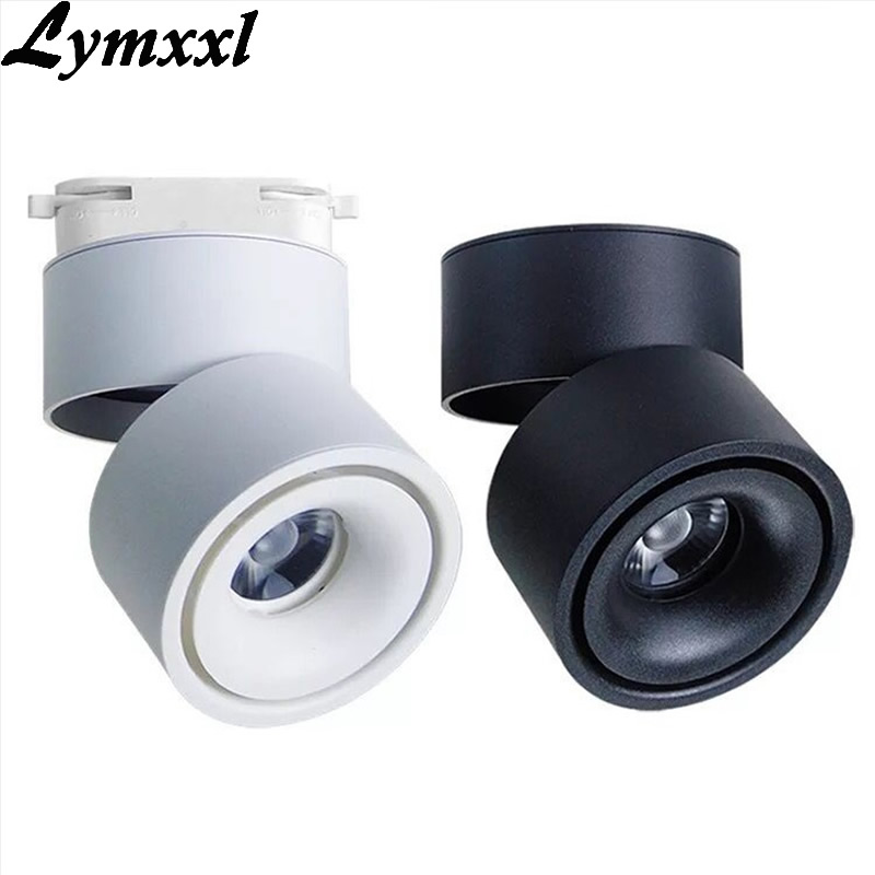2 pièces Dimmable éclairage de piste vêtements chaussures magasin magasin lampe 12 W 15 W 18 W blanc/noir shell AC110-240V Spot Rail Rail lumière