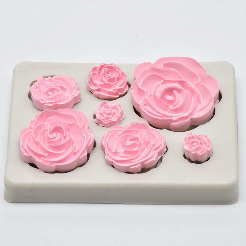 3D Rose Bloem Siliconen Mal Fondant Cake Decorating Gereedschap Cookie Fimo Polymeer Klei Hars Bakken Mallen Voor Cakehot #60