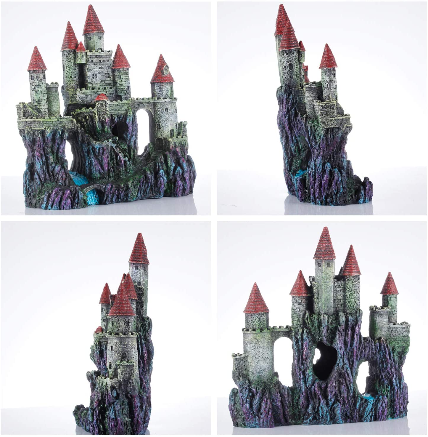 10" Fish Tank Miracliy Aquarium Decorations Castle Aquarium Ornament Super Castle Decor