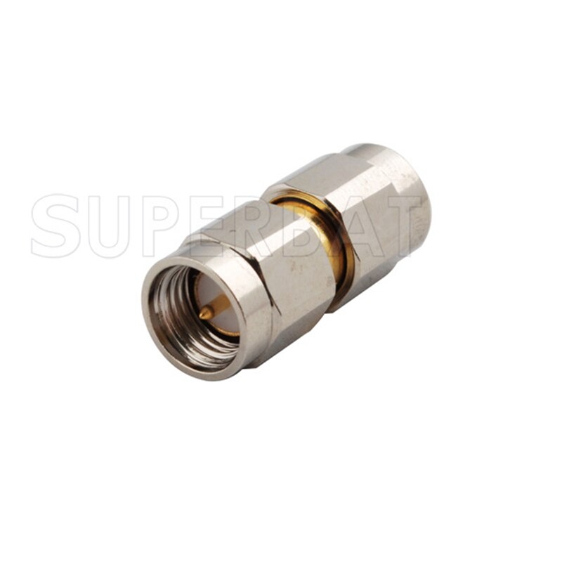 Superbat 5 uds SMA adaptador de acero inoxidable SMA macho a SMA macho recto conector Coaxial RF