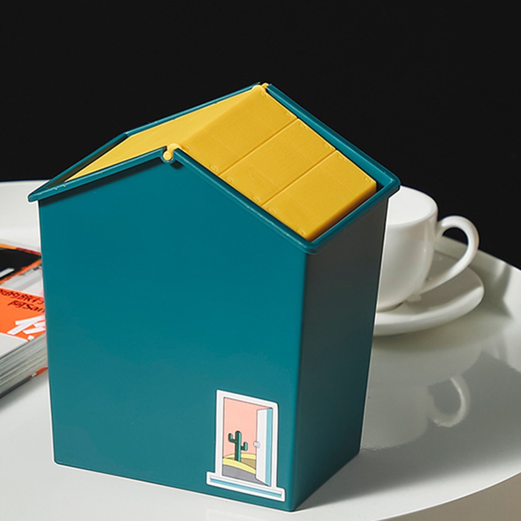 Nordisk hus form skraldespand hjemme bil spand med låg plast skraldekurv