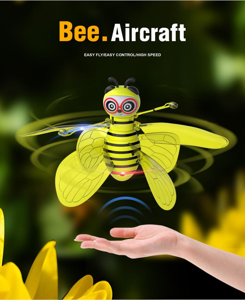 Rc Vliegende Mini Bee Afstandsbediening Speelgoed Elektronische Infrarood Inductie Vliegtuigen