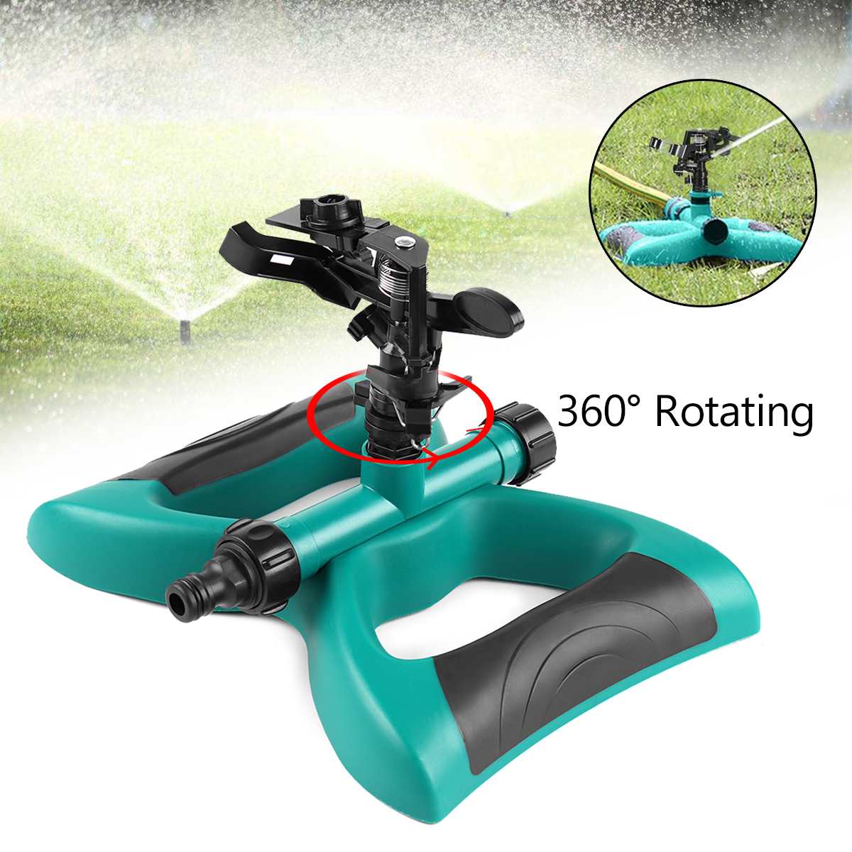 Garden Rotating Sprinkler Watering Systems 360 Degree Lawn Sprinkler Garden Plant Yard Rotation Irrigation System Self Watering