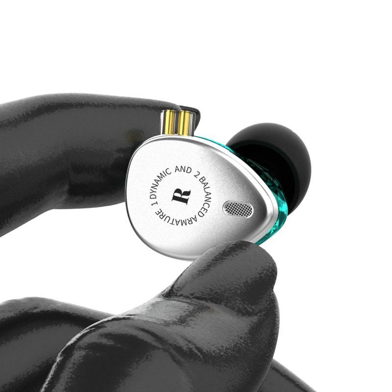 KBEAR KB06 2BA+1DD Hybrid Hifi Music Monitor DJ Studio CNC Metal Running Sport In Ear Stereo Earphone Headset Earbuds
