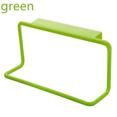 1Pcs Plastic Opknoping Houder Handdoekenrek Multifunctionele Kast Kastdeur Terug Keuken Accessoires Thuis Opslag Organisator: green
