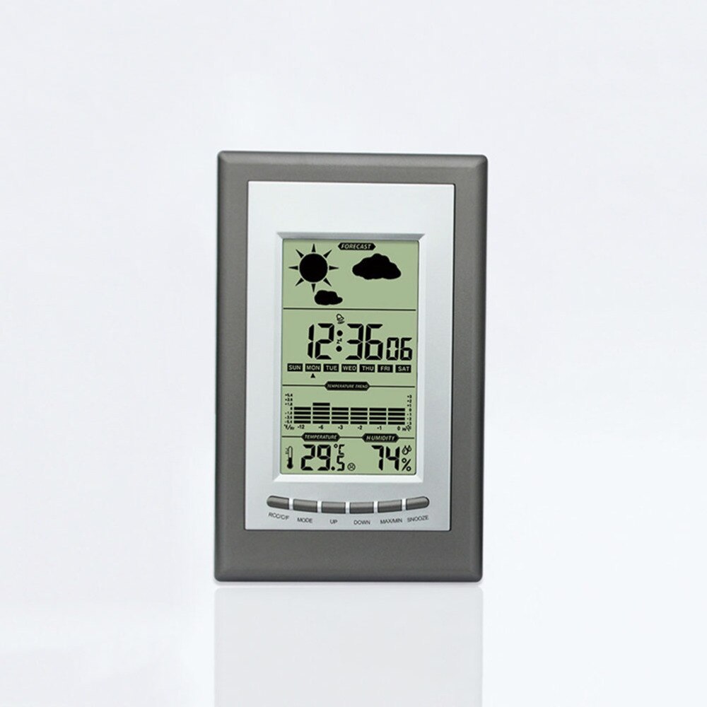 1Pc Rechthoek Multifunctionele Lichtgevende Klok Thermometer Kalender Klok Voor Thuis Slaapkamer Woonkamer Kantoor
