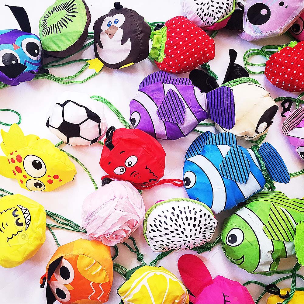 flower reusable shopping bag animal shopping bag nylon bag animal foldable bag promotional bags folding flower shopping bag