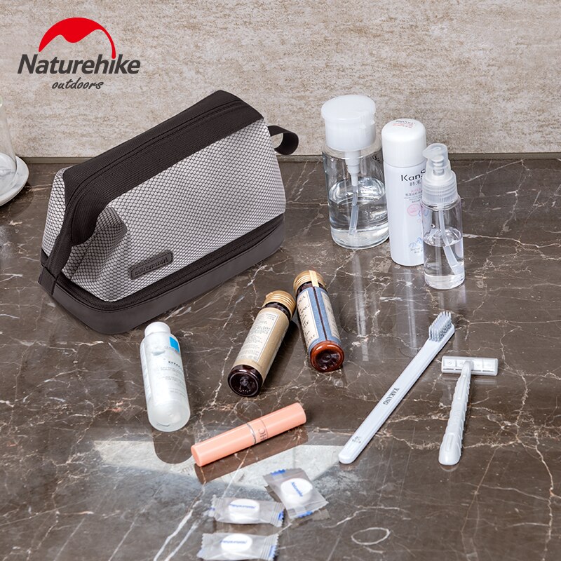 Naturehike Waterproof Toiletry Bag Ultralight Outdoor Double Dry and Wet Separate Bag 4L Travel Portable Storage Bag Daily Use