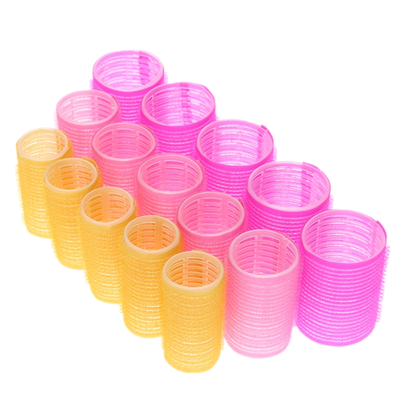 Monja 15 Stks/partij Kappers Thuisgebruik Diy Magic Grote Zelfklevende Haar Rollen Styling Roller Roll Curler Beauty Tool 3 Size