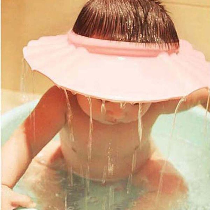 1pc bébé shampooing bonnet de douche pour laver les cheveux doux et mousse réglable bain bain bonnet de protection chapeau bébé coupe de cheveux bonnet de douche