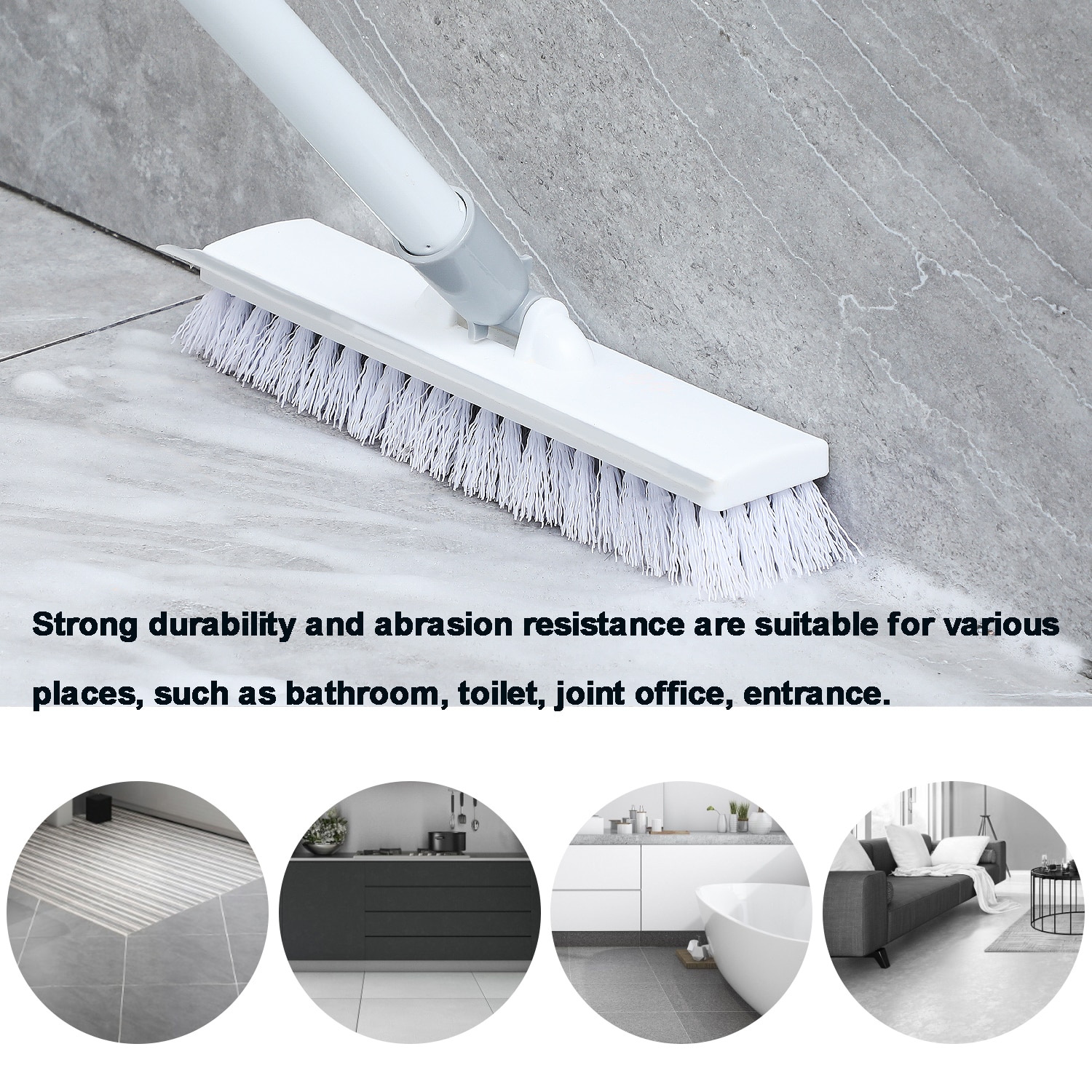 Yocada Tub Tile Scrubber Brush 2-in-1 reinigingsborstel, 147 cm
