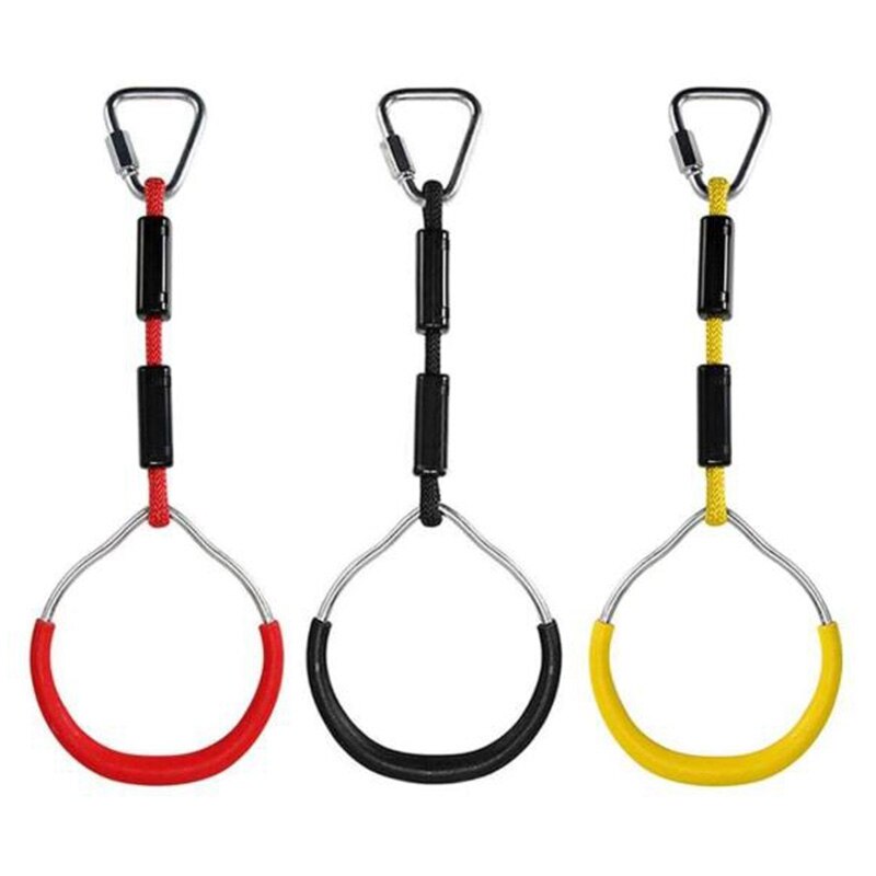 3 Stk Gymnastik Schaukelringe - Kunststoff Affenring für Outdoor Spielplatz Sets