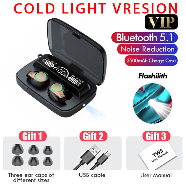 Draadloze Hoofdtelefoon Bluetooth Oortelefoon Led Display Sport Waterdichte Oordopjes Hifi Stereo Headset Met Microfoons: m18 version