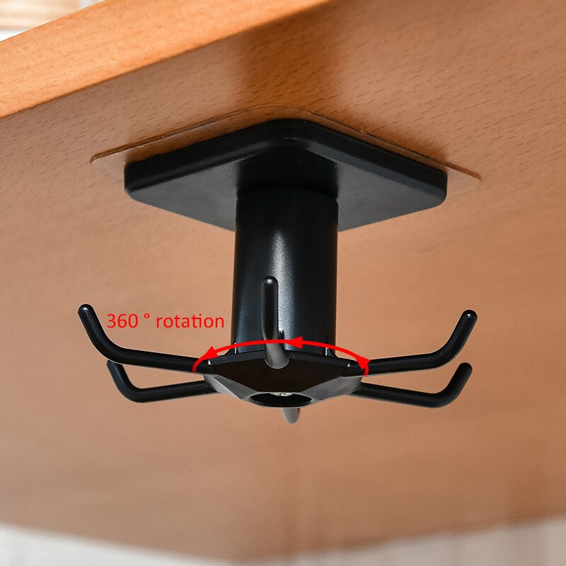 Perchero de almacenamiento rotativo de 360 grados para cocina, con gancho giratorio, soporte para utensilios de cocina, organizador para colgar cucharas, ollas, utensilios