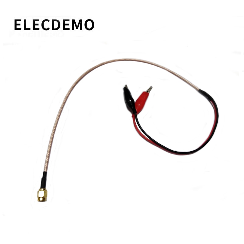 1 pcs RF SMA cable Internal needle to red and black alligator clip test line RG316 line 50cm long