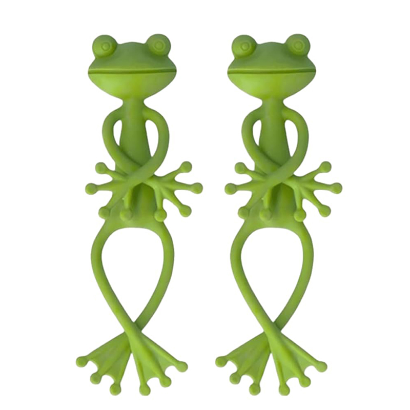 Support pour plantes grenouille, Pot de fleur de grenouille mignon, Clips de fixation pour plantes grimpantes, branche grimpante de jardin, décor sur piquet de planteur: Marron