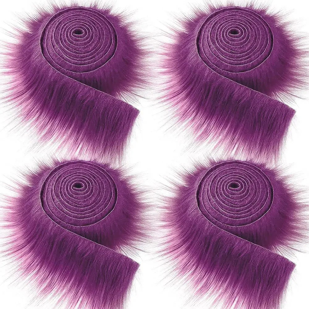 Ruban en Fausse Fourrure de 1.5m, Rouleau de Tissu à Rayures en Peluche, Coupe Moelleuse pour Costume d'Hiver, Artisanat de Bricolage: Or
