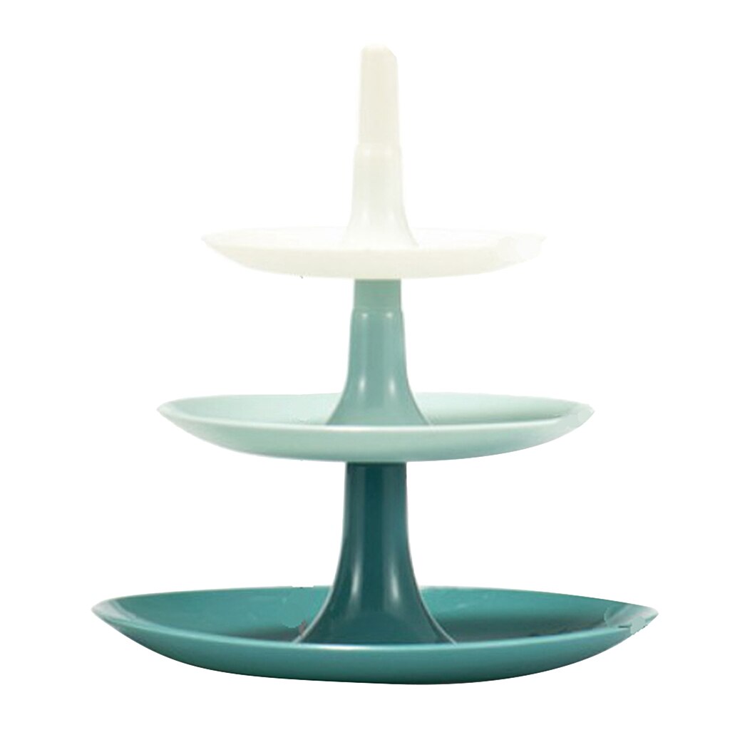 3-Tier Plastic Cupcake Display Stand Dessert Houder Ronde Fruit Snacks Kom Voor Baby Shower Verjaardag Bruiloften Thee Party