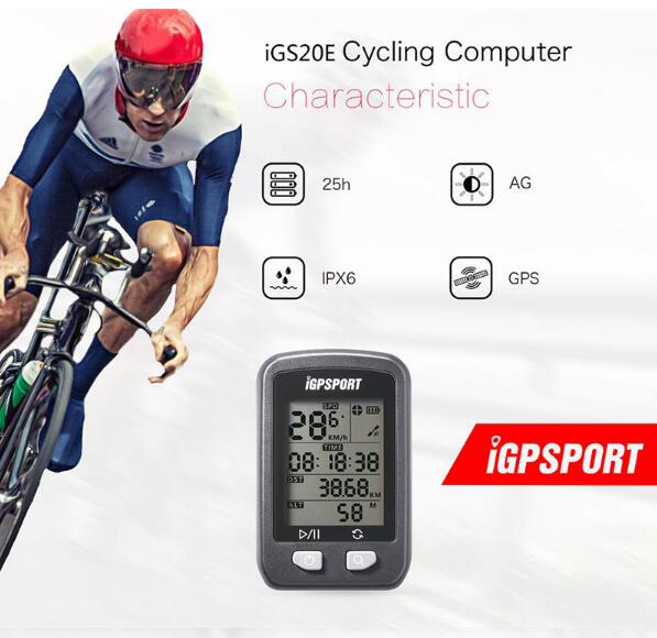 Igpsport IGS20E Draadloze Stopwatch Fiets Draadloze Computer Waterdichte Fietsen Gps Computer Kilometerstand Met S60 Mount