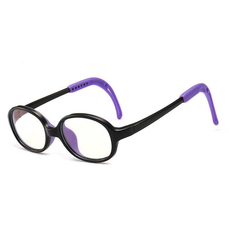 Iboode, nuevas gafas de protección contra luz azul para niños, espejo de cristal redondo de rayos lisos para niño y niña, armazón de gafas para ordenador, gafas ópticas claras, bonitas para niños: T2