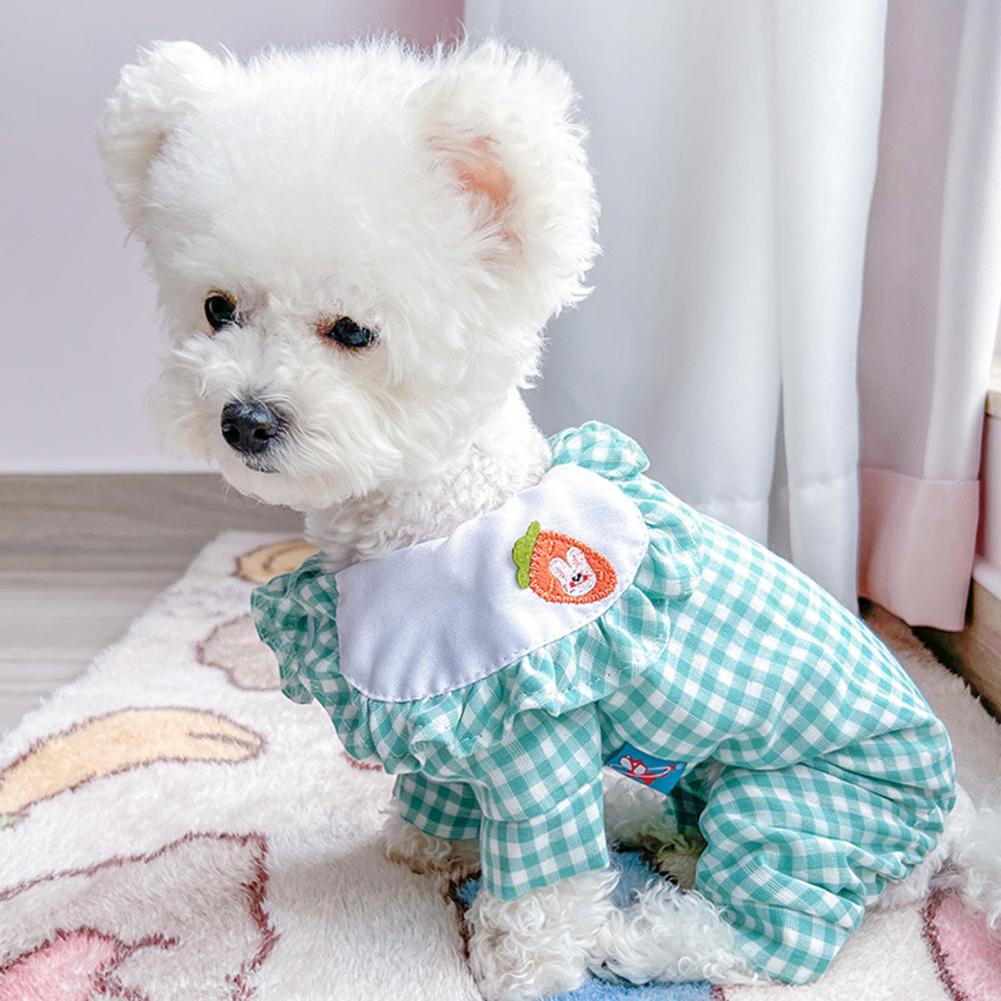 Leuke Hond Vest Mooi Uitziende Polyester Hond Shirt Grid Wortel Konijn Hond Shirt Voor Bruiloften Hond Shirt