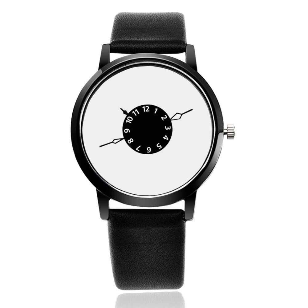 Mannen Vrouwen Relogio Feminino Quartz Horloge Lederen Band Horloges Dames Polshorloge Relojes Mujer Horloge