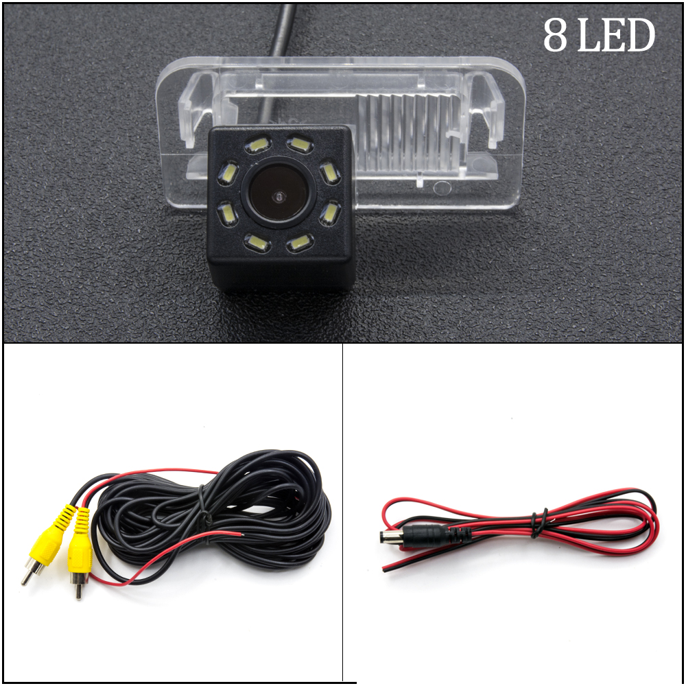 Vehicle Rear View Camera For Mercedes Benz B Class W246 B180 B200 B220 B250 Car Backup Reversing Parking Monitor: 8 LED Camera