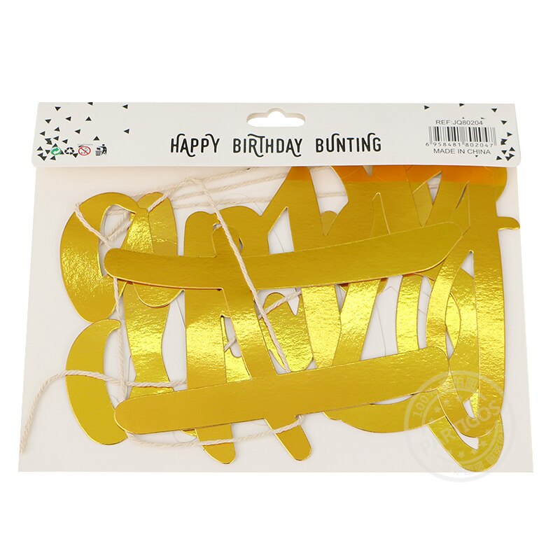 Happy birthday party decoration banner Pink Gold birthday party background wall decoration: gold Birthday banner