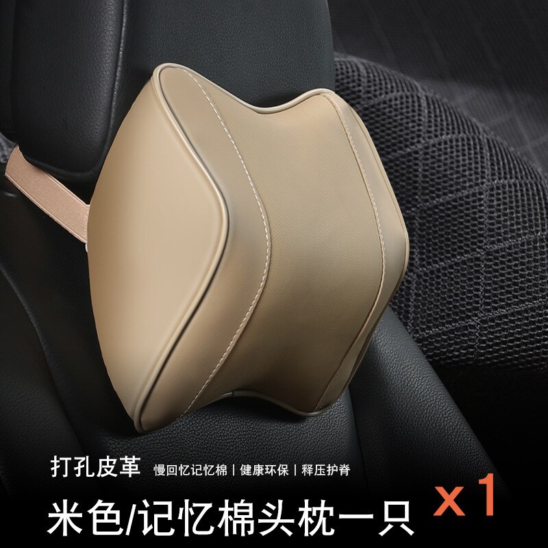 Appui-tête de voiture siège de voiture coussin arrière oreiller voiture cou oreiller coton cou oreiller voiture oreiller taille par mémoire: pillow2- beige