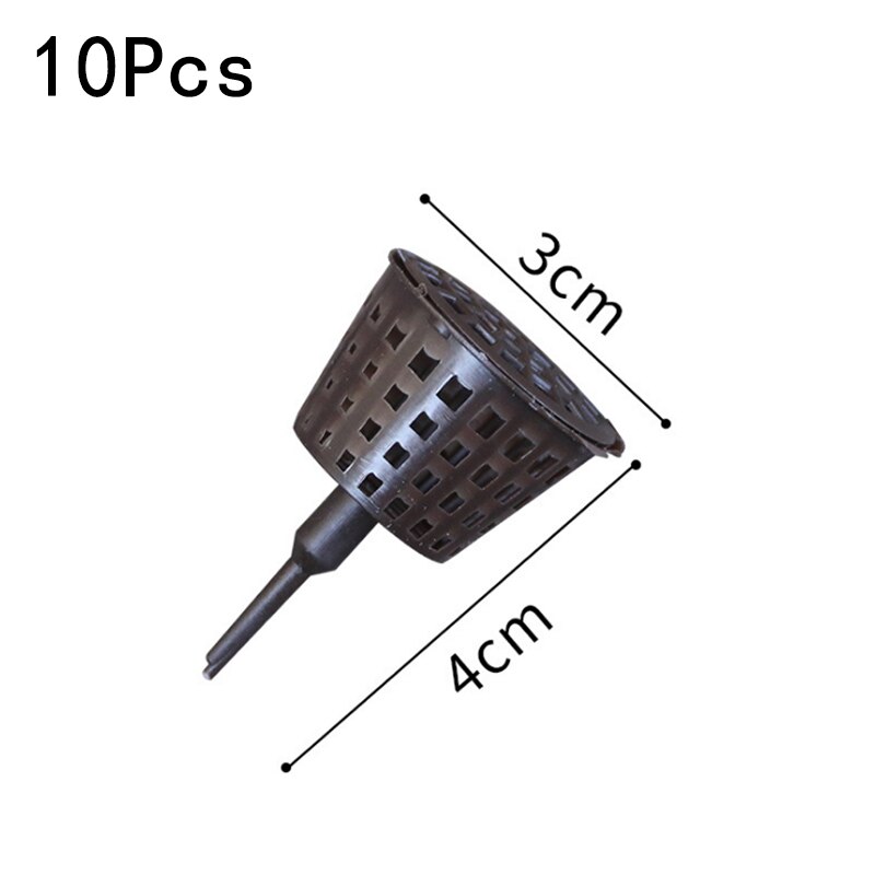 Caja de fertilizante portátil para bonsái, cesta de cubierta de fertilizante, caja de cúpula de plástico para plantas, macetas de vivero, 10 unids/paquete