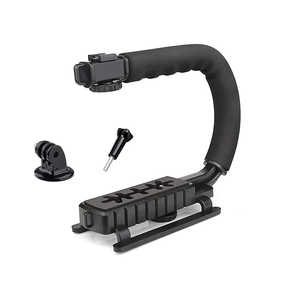 Flash Bracket Camcorder Video Handle Holder Stabilizer Practical Home Handheld Camera Steadicam C Shaped Rig Support DV Grip