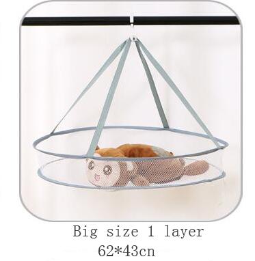 Round Clothes Dryer Laundry Basket Garment Rack Folding Hanging Sweater Drying Cloth Net Dry Rack Hanger For Underwear Socks: 0181- Big 1 layers