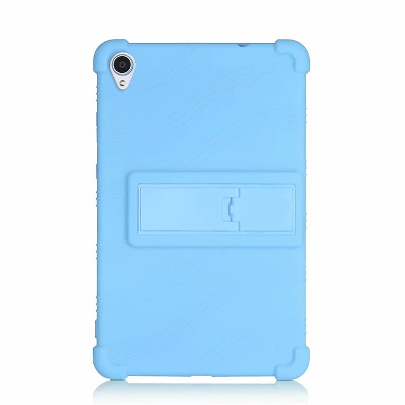Siliconen Case Voor Lenovo Tab M8 Hd Tb-8505 8505F Shock Proof Cover M8 Fhd Tb-8705 8705X standhouder: Sky Blue