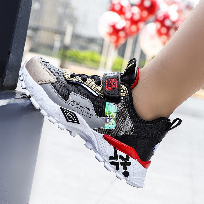 Mode Kinderen Schoenen Herfst Chunky Sneakers Voor Kinderen Leer Toevallige Loopschoenen Jongens Dikke Zool Tenis Infantil