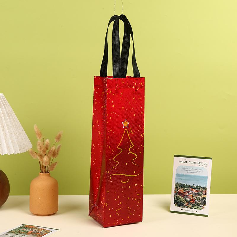 Wijnzak Fles Geïsoleerde Tote Fles Wijndraagtas Gewatteerde wijnkoeler Cadeau voor wijnliefhebbers of bruiloft: groen