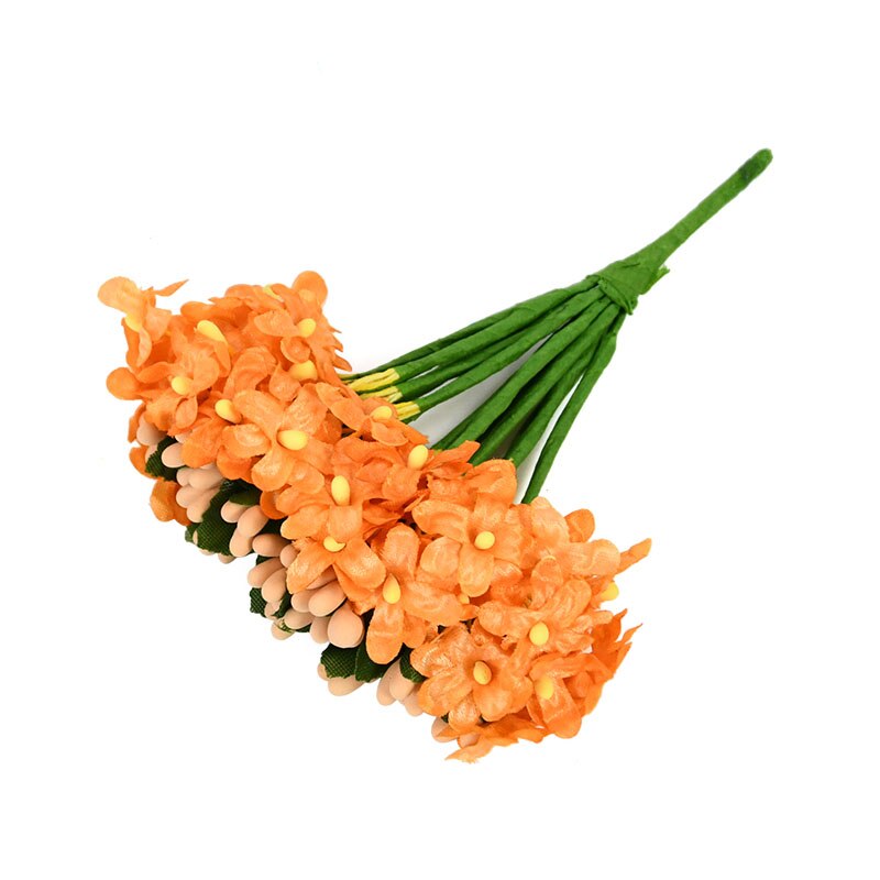 Ramo de margaritas artificiales para decoración de fiestas, ramo de flores de seda pequeña para boda, corona de bricolaje para el hogar, caja de , suministros de álbum de recortes, 12/36 piezas
