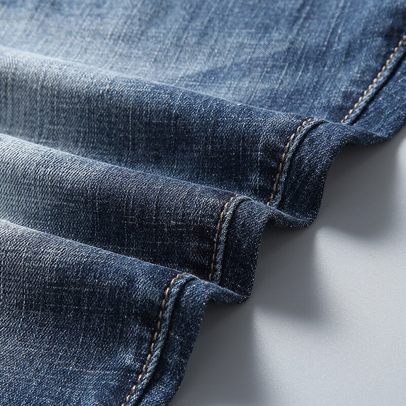 Stretchiga korta jeans för män casual slim fit elastiska jeansshorts manligt märke sommarkläder