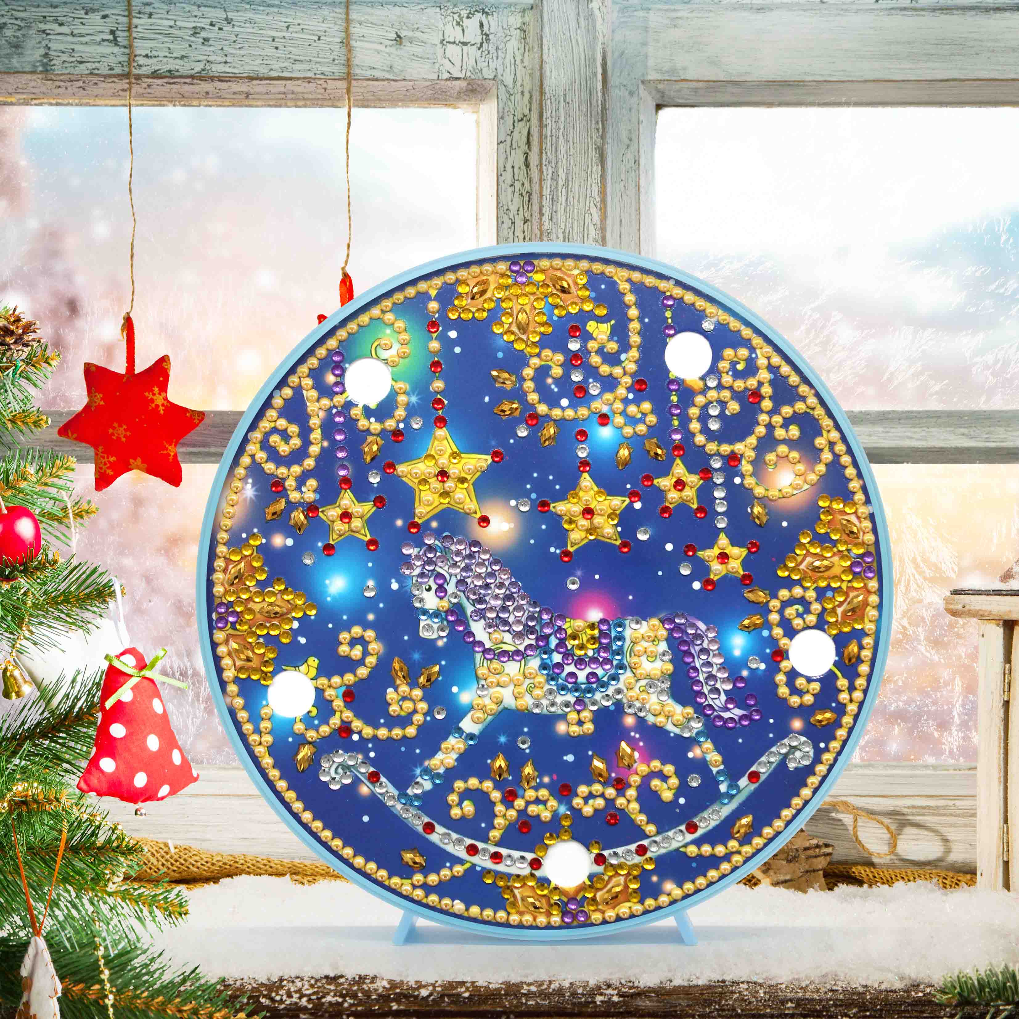 Diamond Painting LED Lamp Light 5D Diamond Embroidery Landscape DIY Diamond Mosaic Christmas Craft: ZXD073