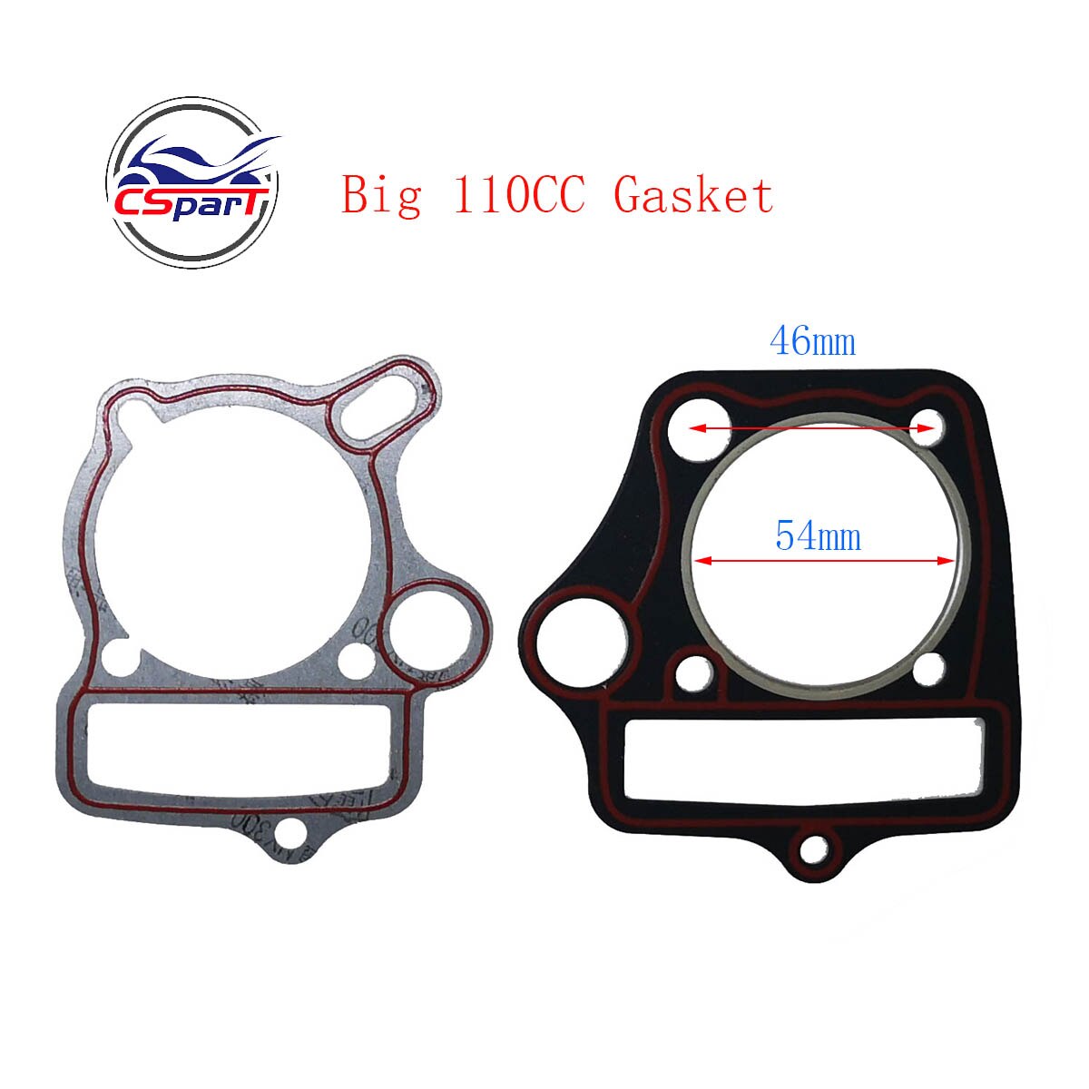 Performance 54MM 13MM Piston Rings Kit 125CC Lifan ZongShen Loncin Kids Dirt Pit Bikes Parts: Gasket