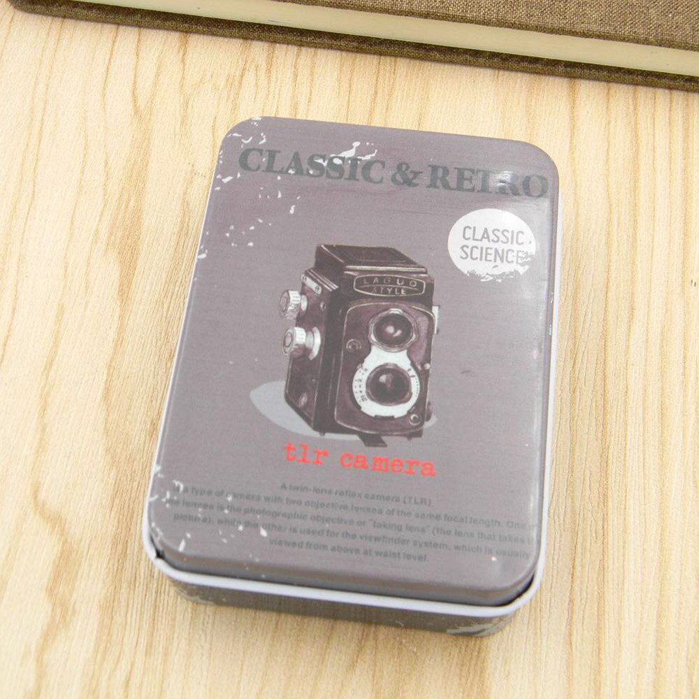 1pc Horses mouth Tin box Rectangular Storage card pen INK NIB box: A5