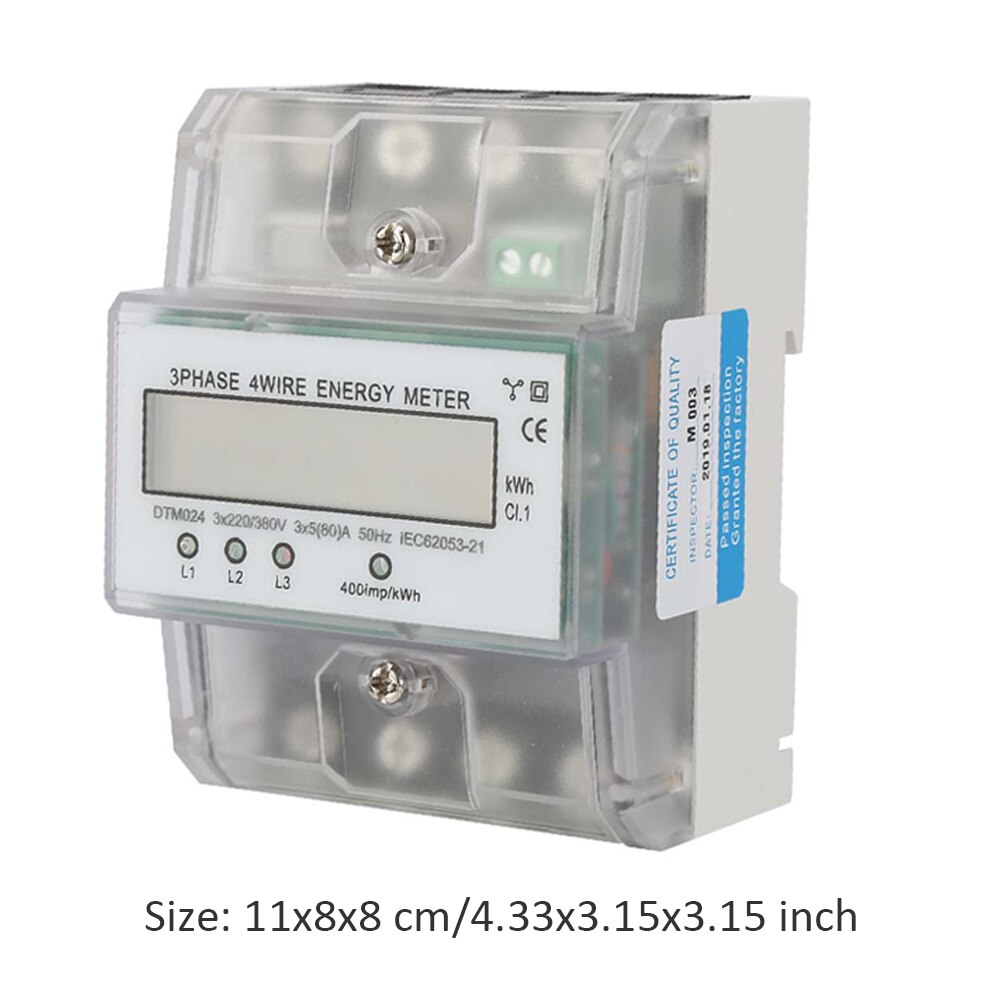 3 Phase 4 Wire Energy Meter 220/380V 20-80A Energy Consumption Digital Electric Power Meter KWh Meter With LCD Power Meter